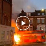 Double-Decker Electric Bus Catches Fire in London