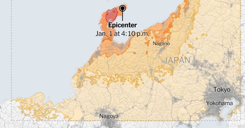 Map: Earthquake Strikes Japan - The New York Times