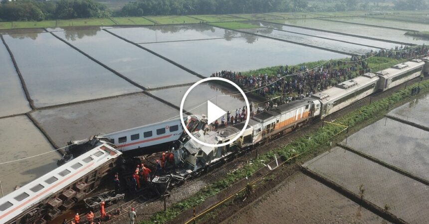 Two Trains Collide in Indonesia