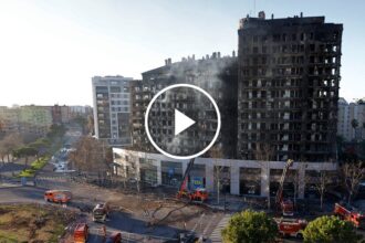 Fire Engulfs High-Rise Complex in Spain