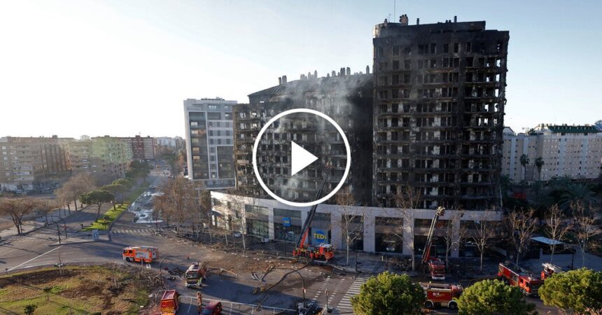 Fire Engulfs High-Rise Complex in Spain