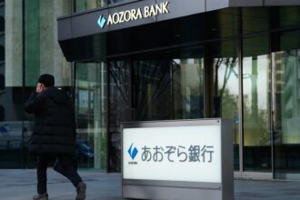 Japan's Aozora Bank hits near 3-year lows as bad U.S. property loans prompt loss forecast