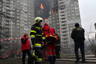 Russian Strikes Hit Ukrainian Cities at a Tense Time for Kyiv