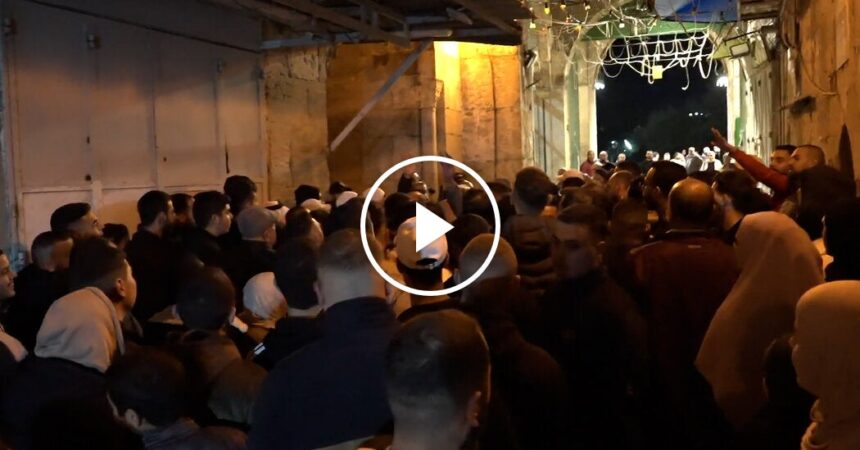 Chaotic Scene Outside Al Aqsa Mosque Before Start of Ramadan