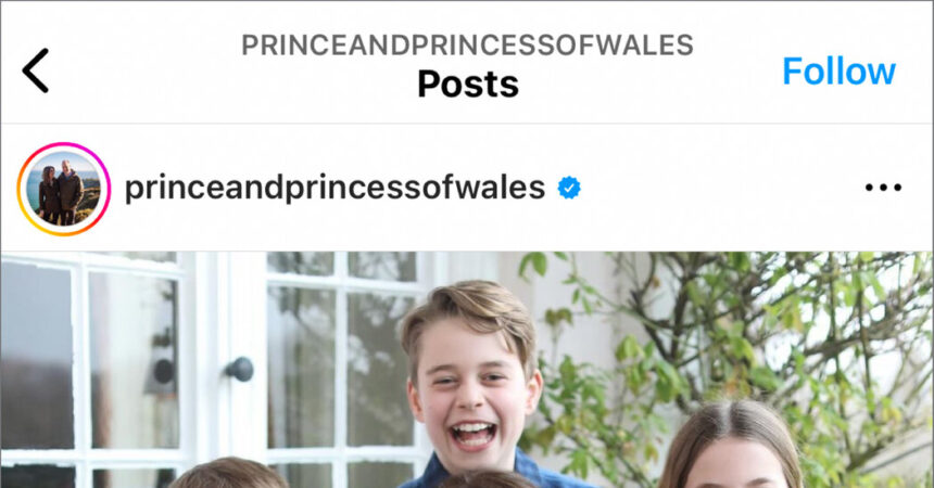 Photo of Catherine, Prince of Wales, Manipulated, News Agencies Say